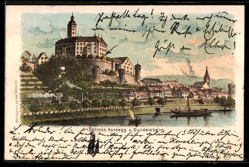 Lithograph gundelsheim - lithograph,