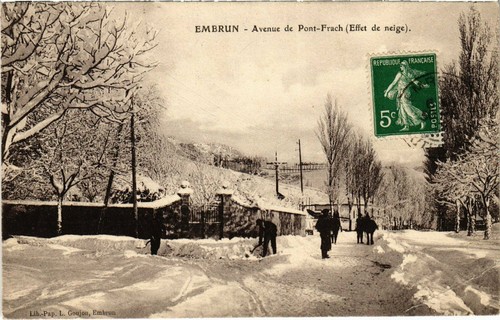 Old postcard embrun - postcard,
